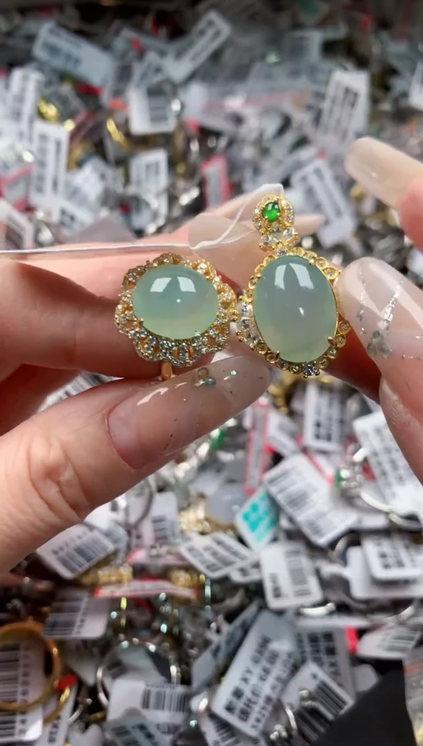 银S925镶嵌戒指翡翠141414----2