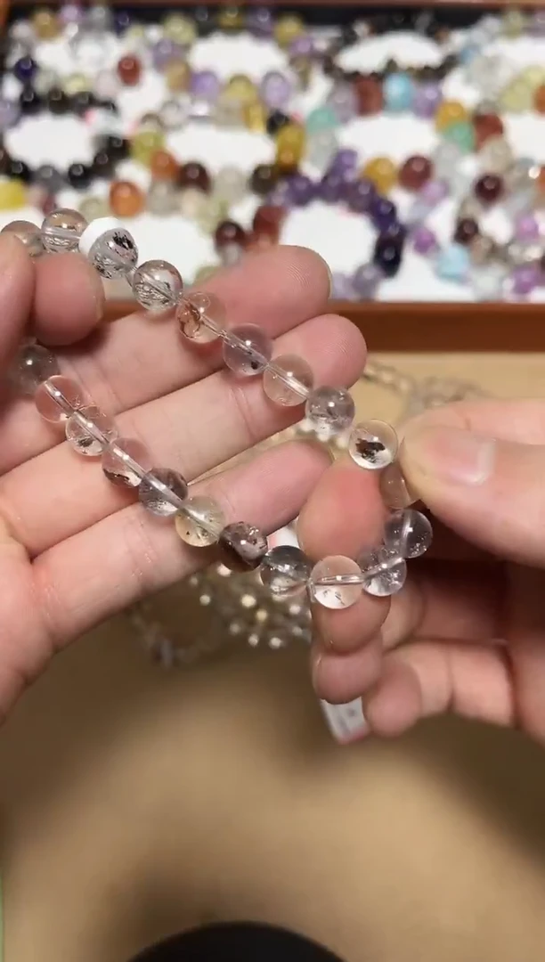 未镶嵌手链水晶20-21彩闪灵单圈手串