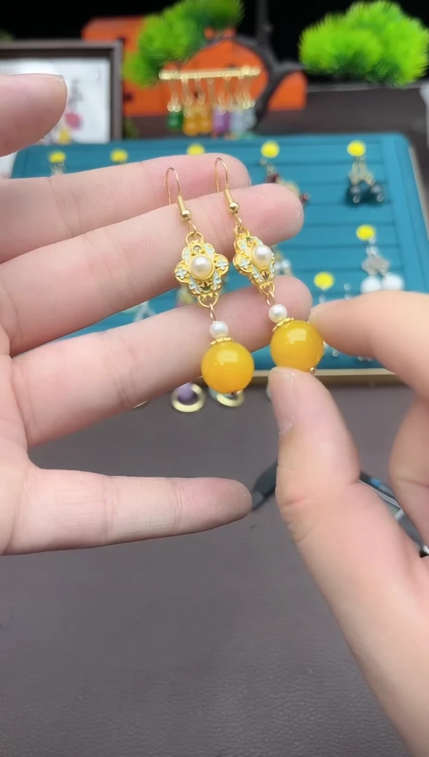 【闪购商品】玛瑙/玉髓耳钉银S925镶嵌330000