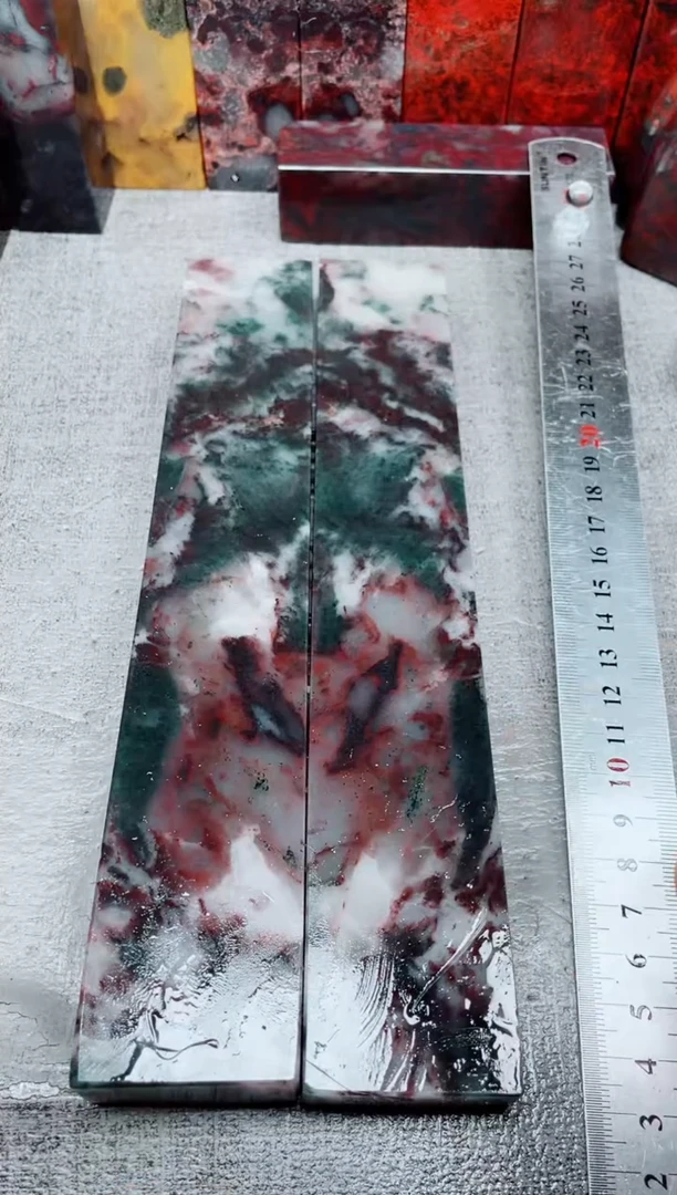 桂林鸡血玉素章对镇尺23