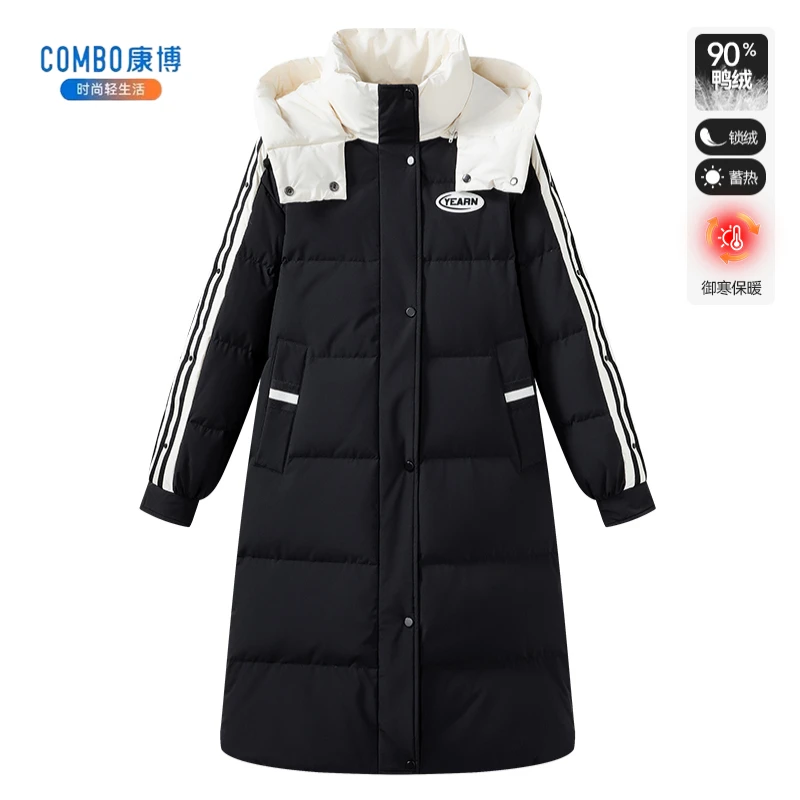 【姿姐】康博时髦长款宽松女士羽绒服保暖外套K400101393