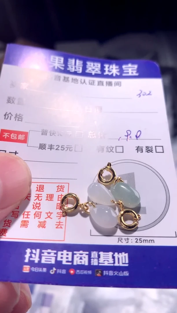颈饰未镶嵌翡翠水滴福瓜302