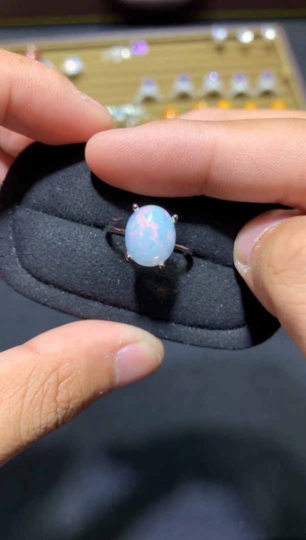 未镶嵌欧泊戒指Y90【多样性发其一】