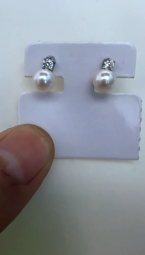 【闪购商品】海水珍珠耳饰银S925镶嵌耳钉