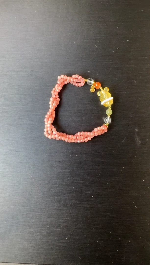 未镶嵌手链烟晶s80 红纹石手链