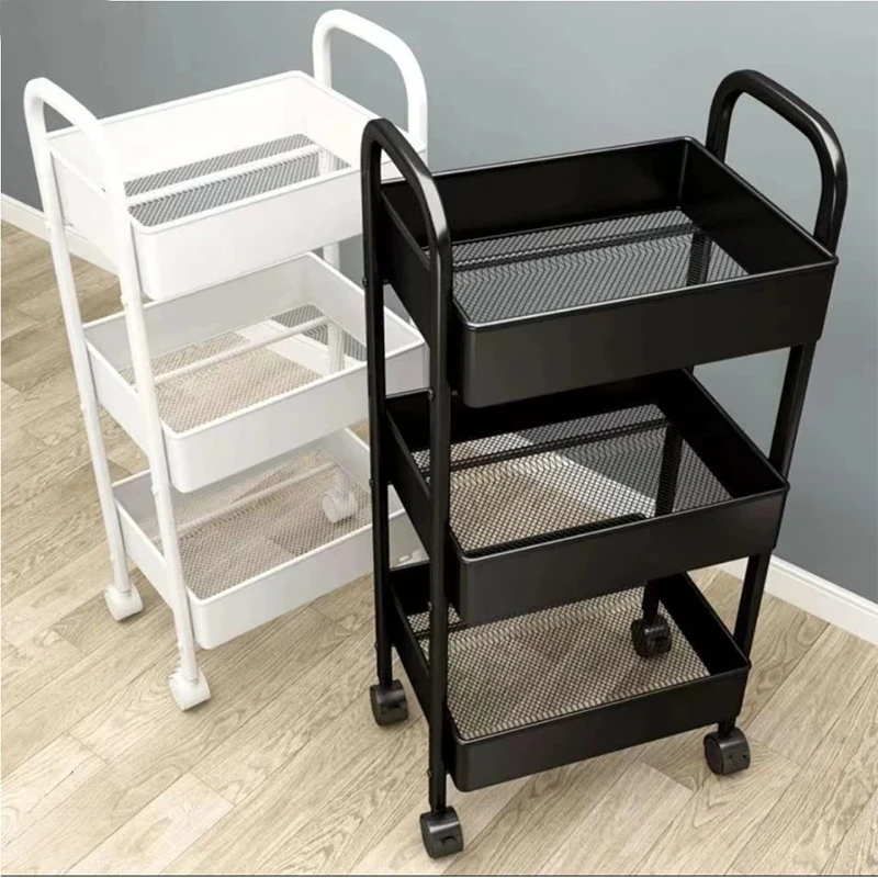 收纳推荐桌下零食收纳筐办公室书本置物架小推车可移动家用储物架