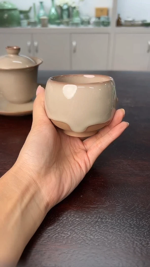 龙泉云间青瓷小米茶器