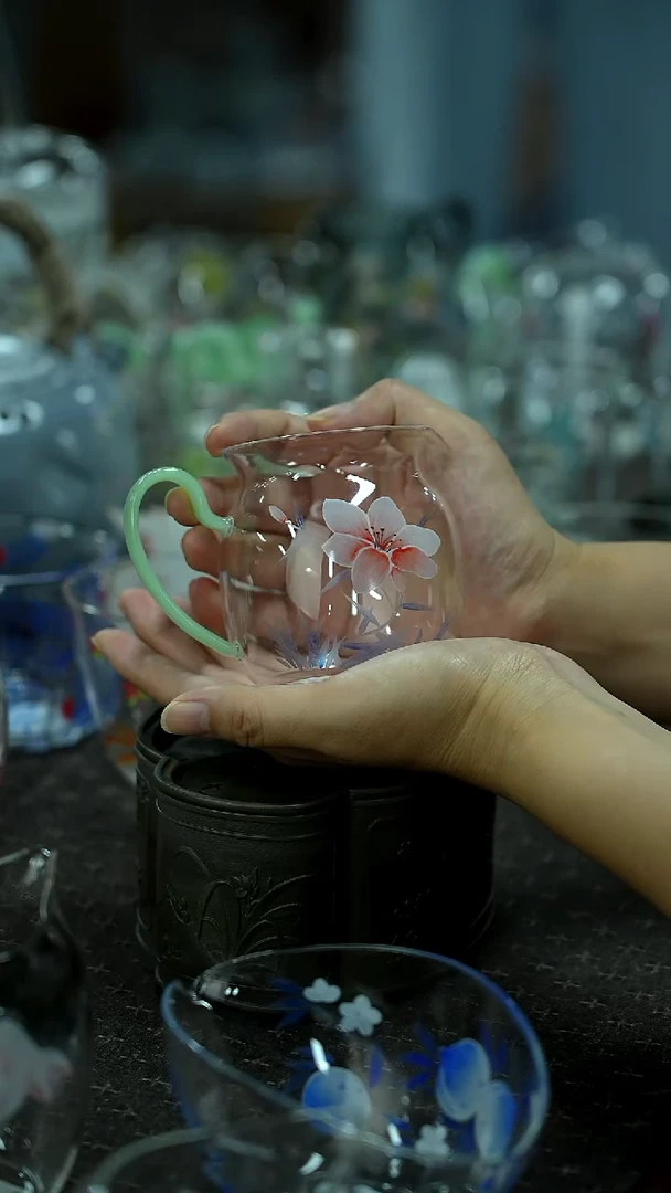 开仓百款全手绘玻璃放漏