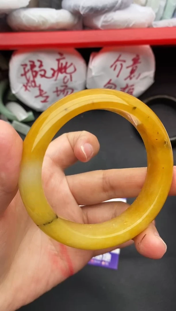 未镶嵌手镯石英质玉瑕疵180+54/55