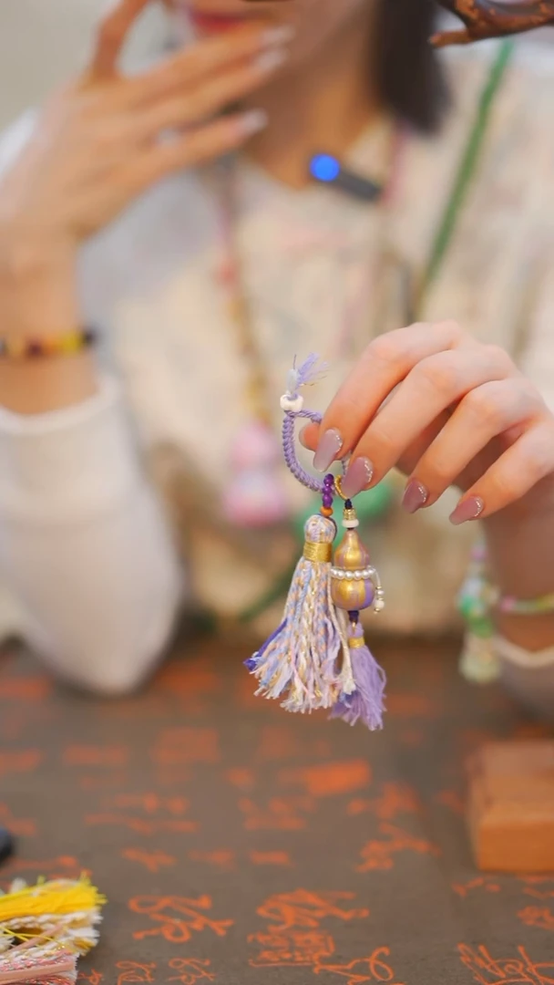 紫色非遗漆手艺工天然葫芦文玩福禄