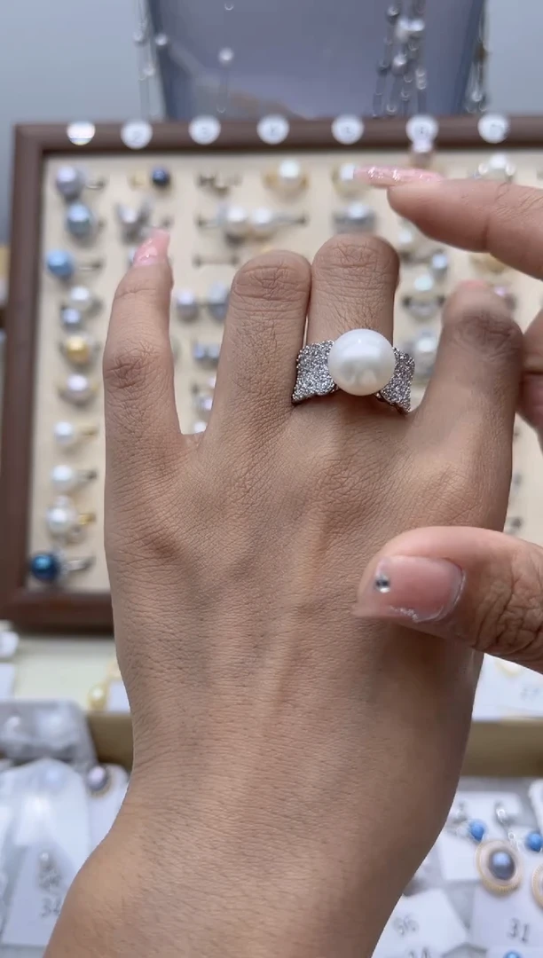 【闪购商品】淡水珍珠戒指合金24