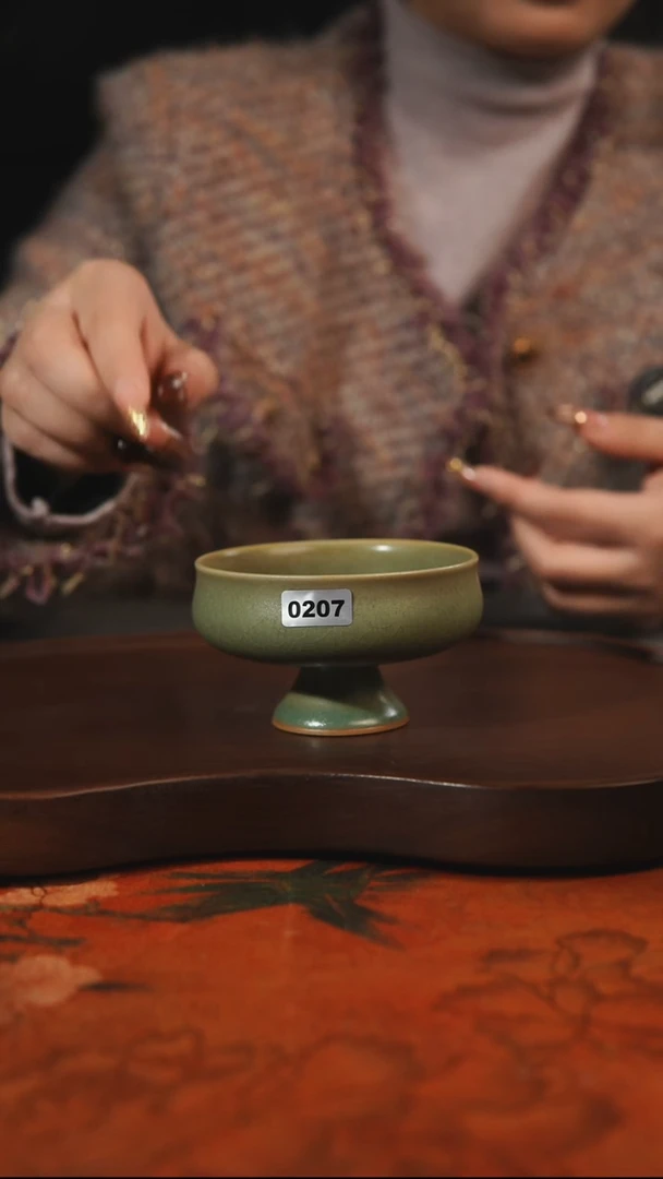 杯子瓷汝州原产地原矿仿古老釉q207微瑕