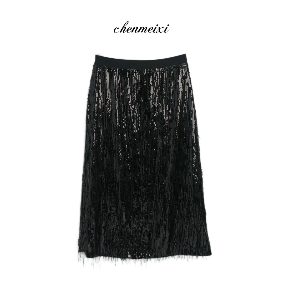 陈美羲【夜宴】时尚百搭亮片裙YLS-BQ-0141