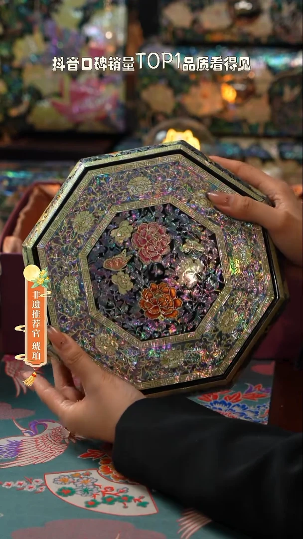 木闪购商品螺钿漆器首饰盒