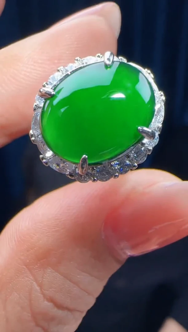 未镶嵌定制翡翠翡翠戒指17