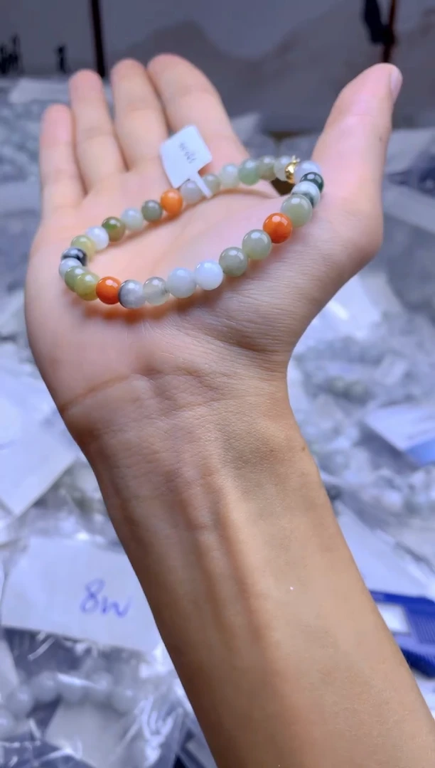 未镶嵌手链翡翠珠串