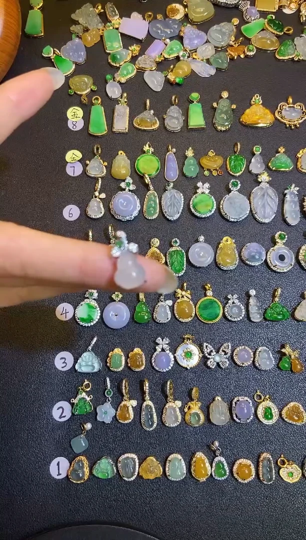 吊坠(不含链)银S925镶嵌翡翠1