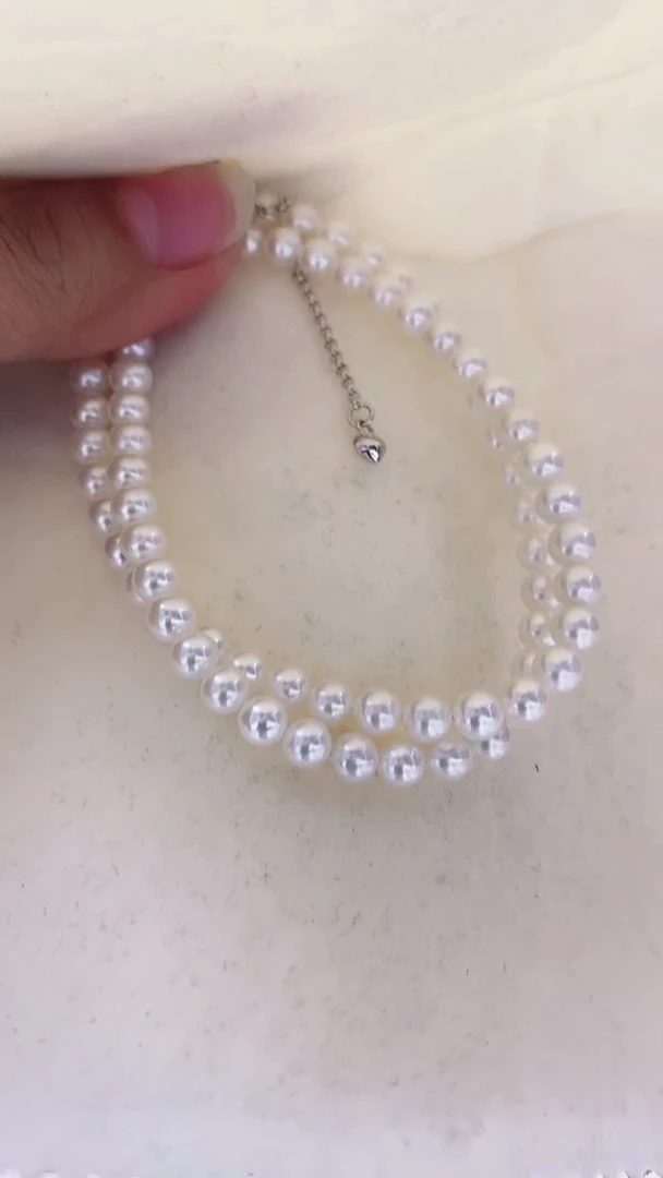 【闪购商品】淡水珍珠项链18K金镶嵌淡水baby珍珠项链SY6930