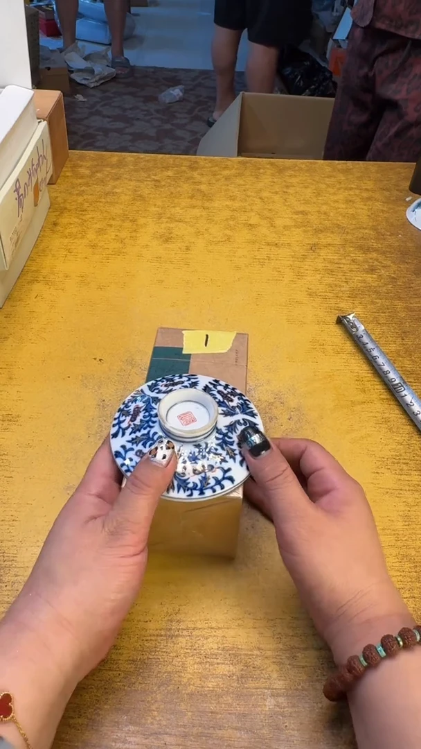 瓷器瓷器瑕1六件绿洗碗