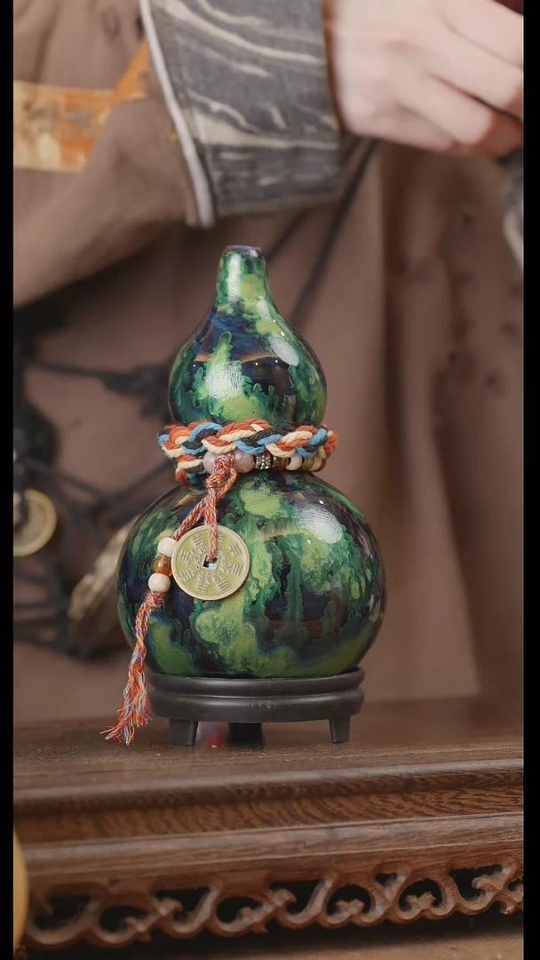 【闪购商品】288号精品天然大漆工艺防渗内胆酒葫芦~