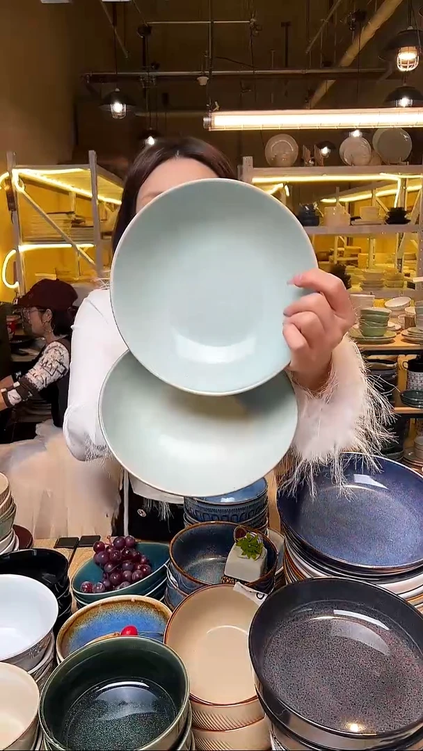 瓷100外贸尾货窑变釉下彩默认微瑕