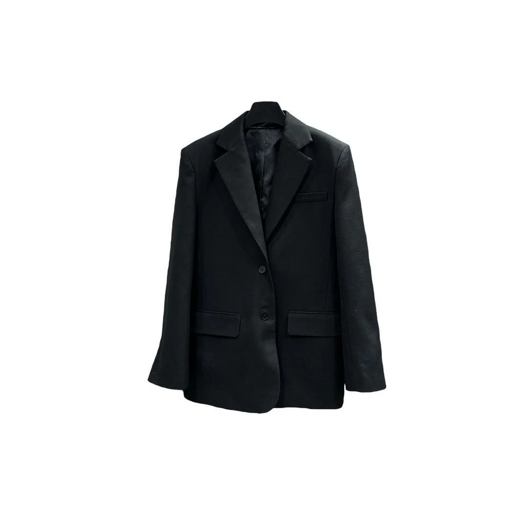 RR字母黑色西服外套