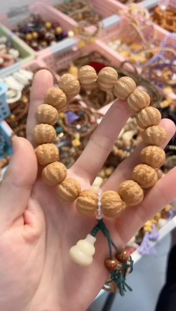 手串菩提根/象牙果猴头京八棱手串手持 15.5 全品