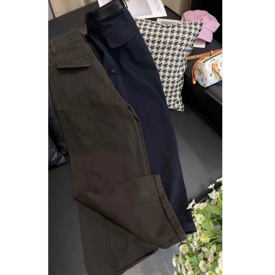 TY8 【韩韩裤】敲洋气！韩调简约休闲直筒式工装裤（裤长98）