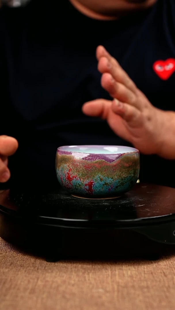 【闪购商品】292#省工一级品原矿钧瓷炉钧釉方圆杯