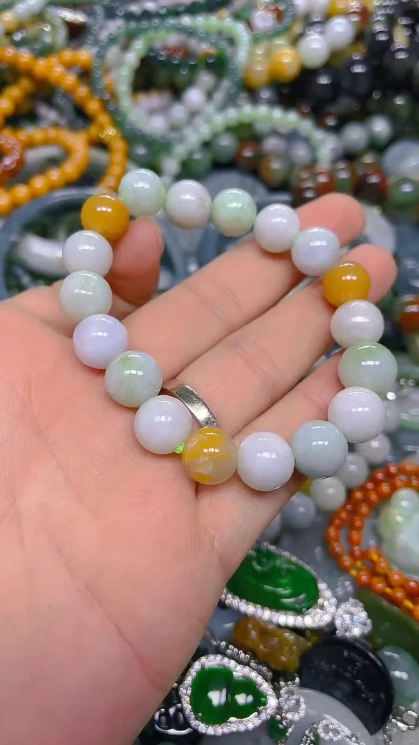 颈饰未镶嵌翡翠10mm/ T /翡翠A货，一件也是批发价