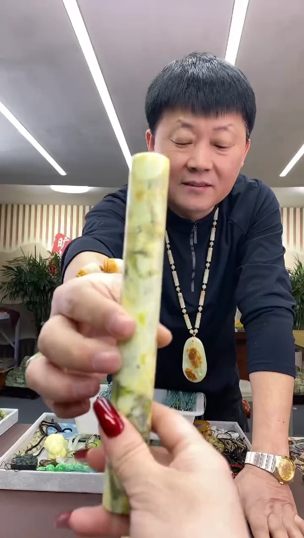 【闪购商品】岫玉擀面杖未镶嵌多样式发货随机发一