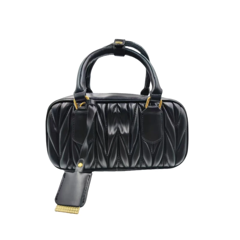 3503黑色2025新款时尚休闲手提包百搭单肩包斜挎小方包小包包