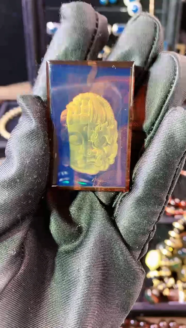 【闪购商品】琥珀珠宝奇石未镶嵌红蓝一念之间