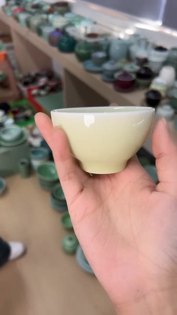 龙泉云间青瓷小米茶器