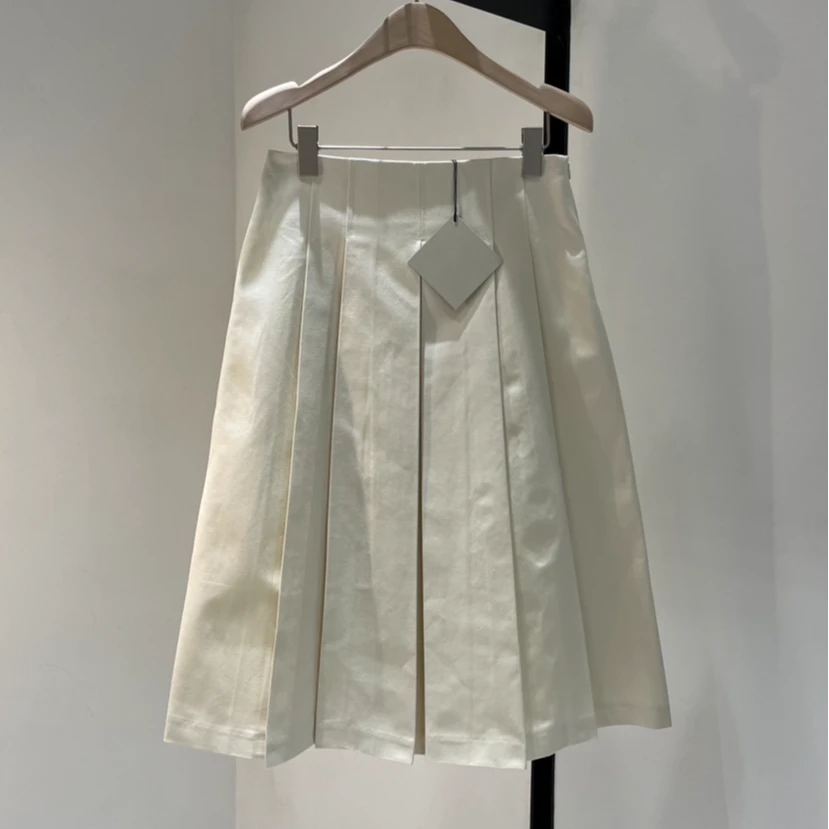 2025夏季新款设计感通勤时尚潮百搭纯色高腰百褶半身裙女休闲中裙