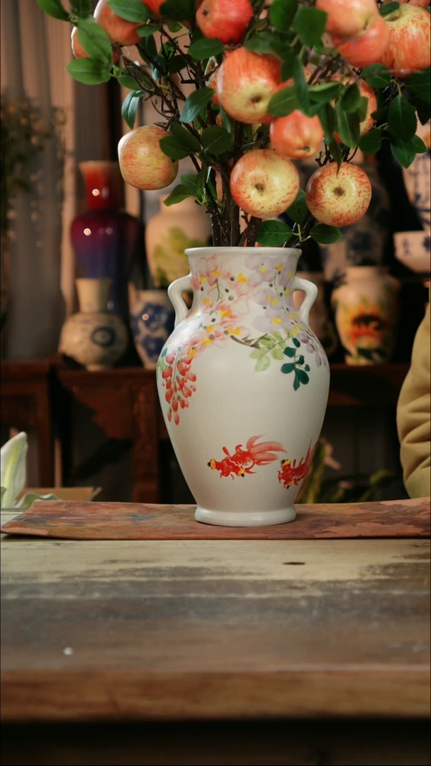 【闪购商品】瓷片景德镇纯手工釉下彩精品花瓶