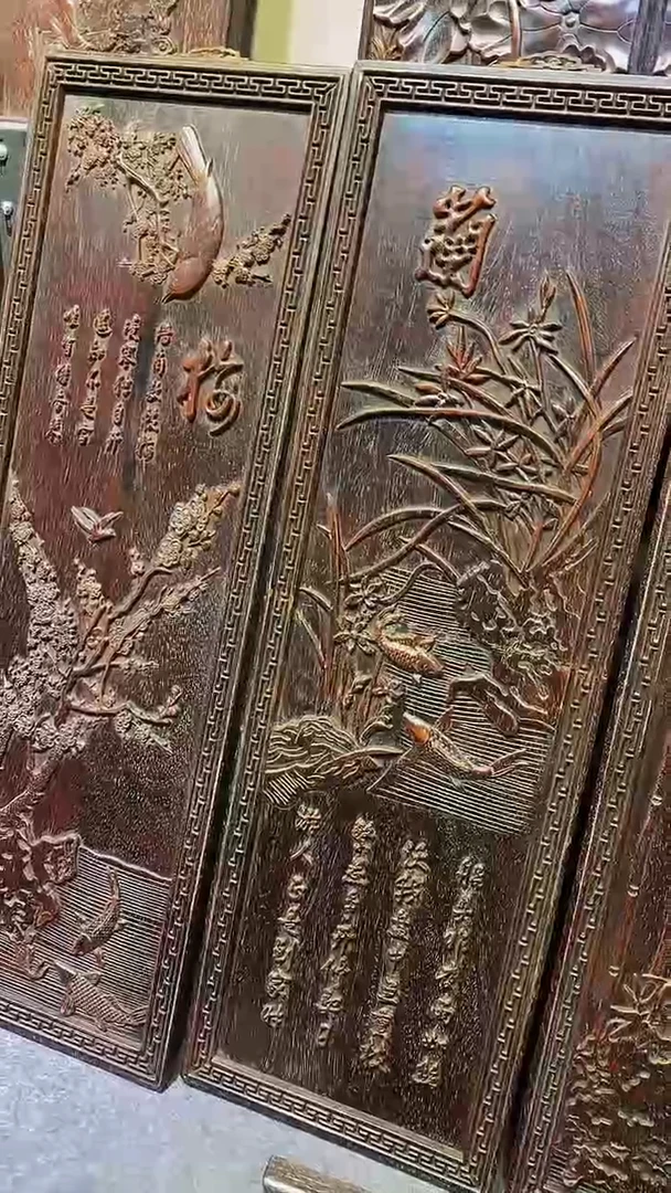 木紫檀雕刻一物一拍