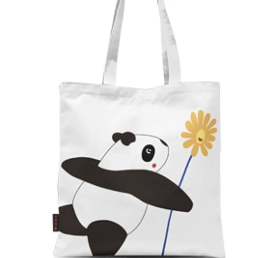 坦博尔羽绒服熊猫联名款帆布包