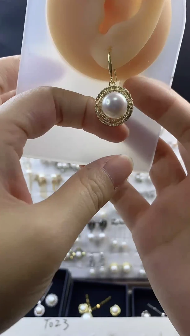 合金耳饰淡水珍珠178