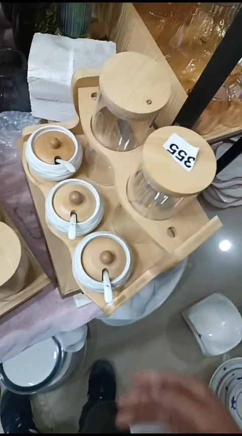 瓷355调味罐三个密封罐二个
