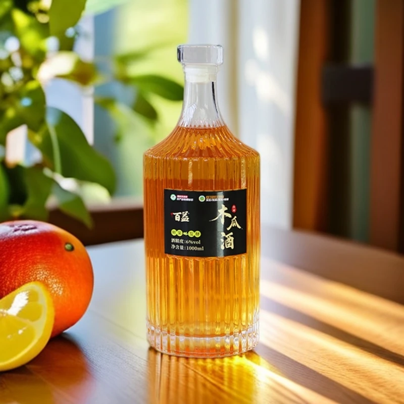 【超大瓶】木瓜酒6度微醺1000mL/瓶鲜果发酵百益木瓜酒酸甜小酒