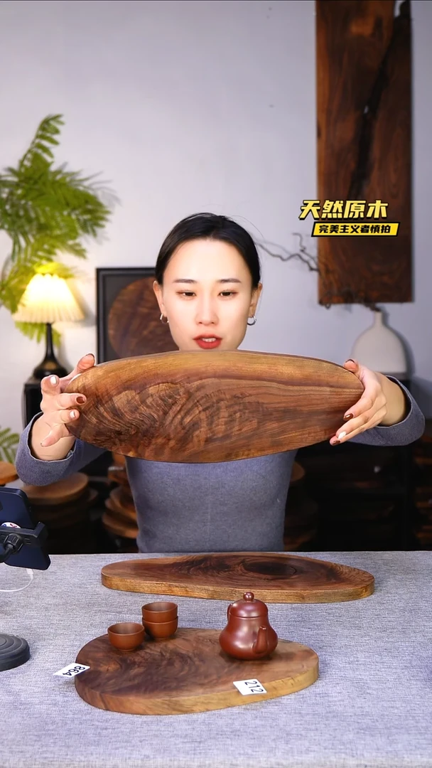 木北美黑胡桃原木.干裂疤结不属于商品质量问题完美主义者慎拍