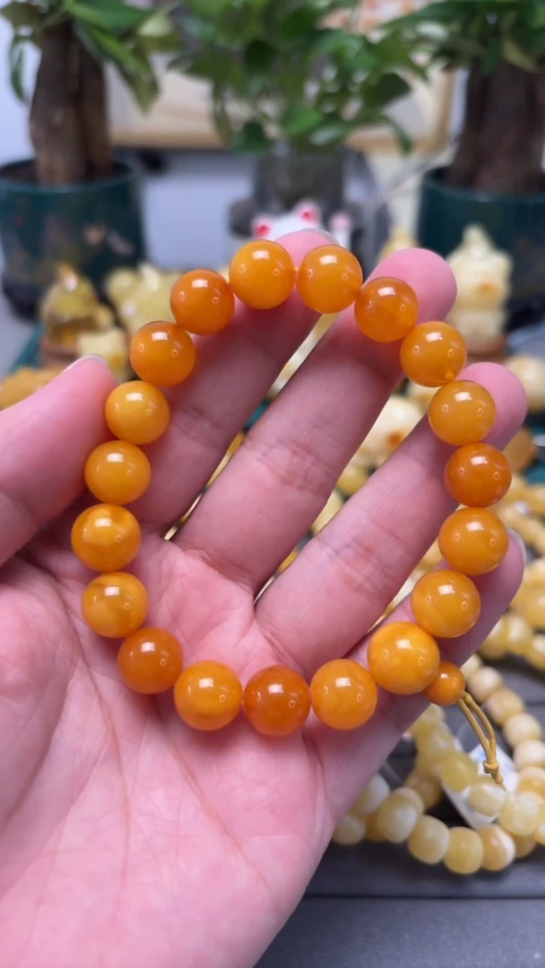 手串琥珀未镶嵌p10特价小年份蜜蜡单圈 17.18克 11mm