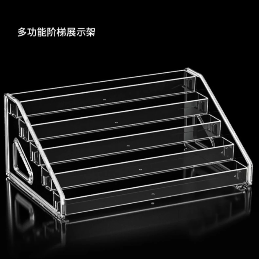 亚克力展示架透明阶梯小摆件置物架吧唧手办直播陈列多功能收纳架
