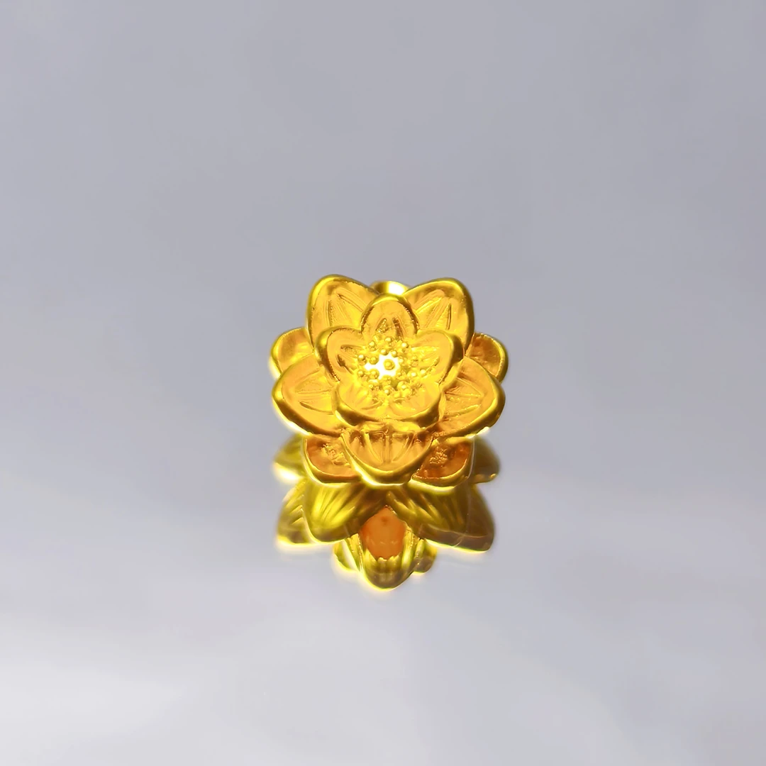 【质检发货】XH18K金莲花DIY配件，现