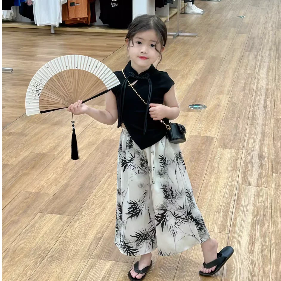 女童竹子新中式两件套