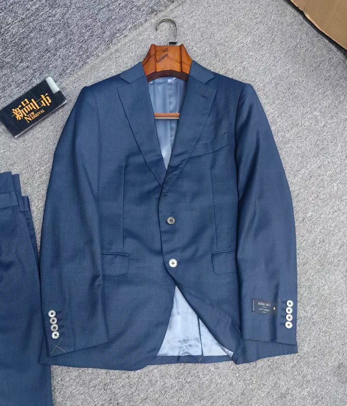 B1570鸟男式春秋西服 两粒扣后中开衩商务西装 211005
