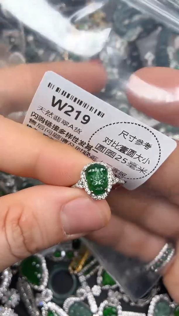 颈饰未镶嵌翡翠W219戒指