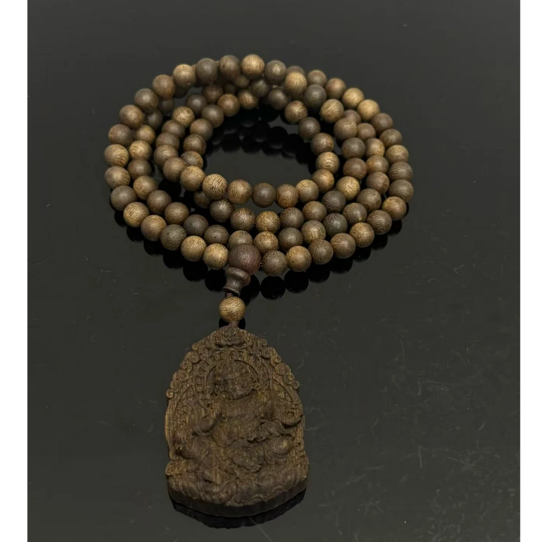 S19沉香【文莱黑奇楠满油沉吊牌多圈】8.7mm-收藏级—NJ5880210514-3