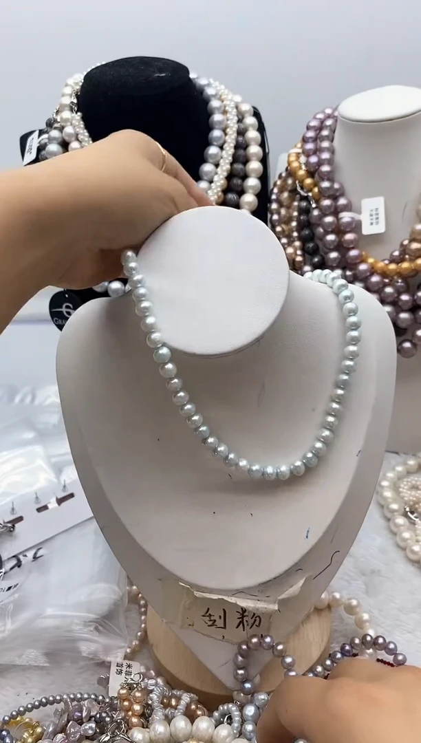 淡水珍珠钛钢颈饰90